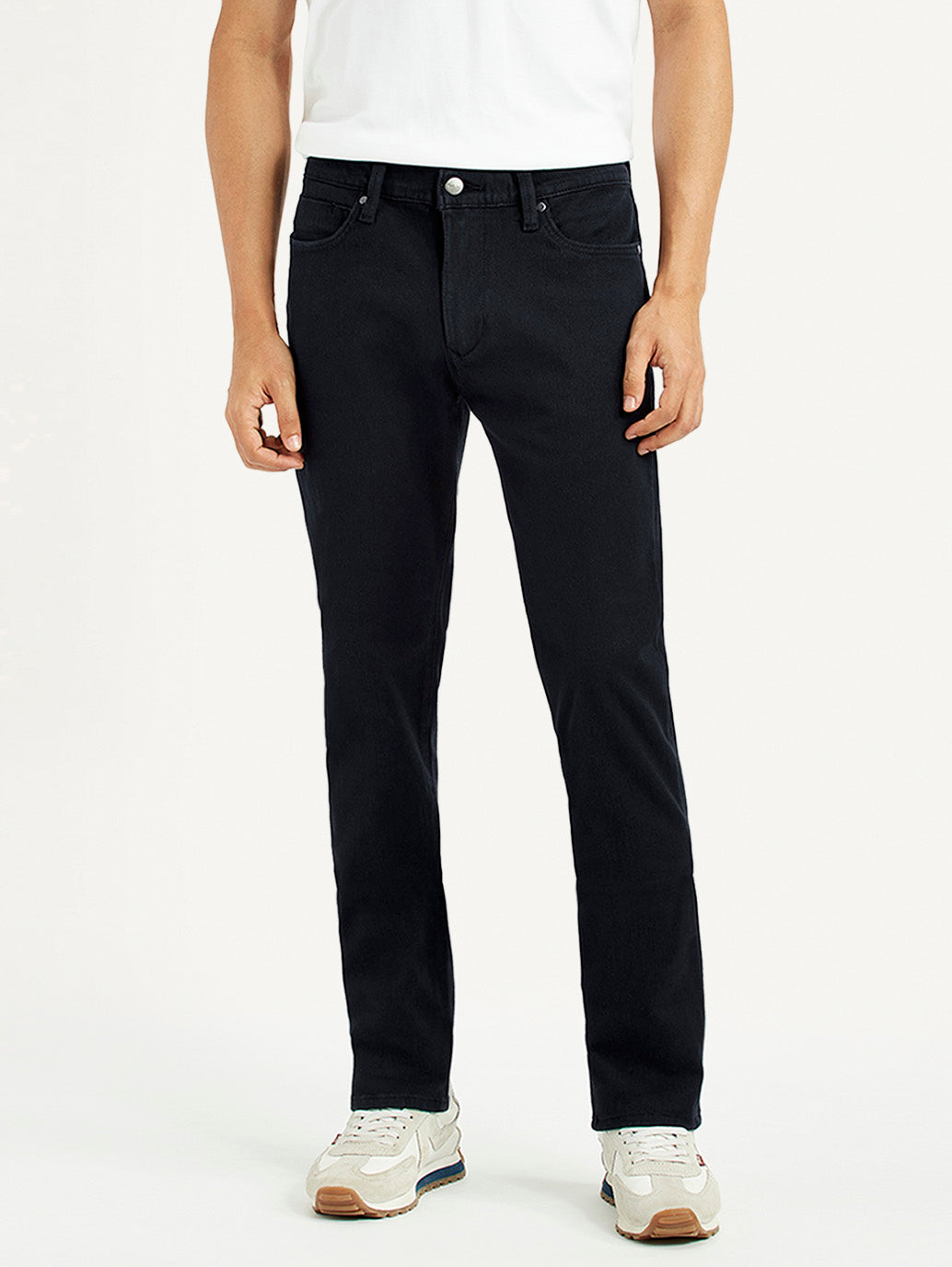 Men's 511 Black Slim Fit Mid Rise Jeans - Front View