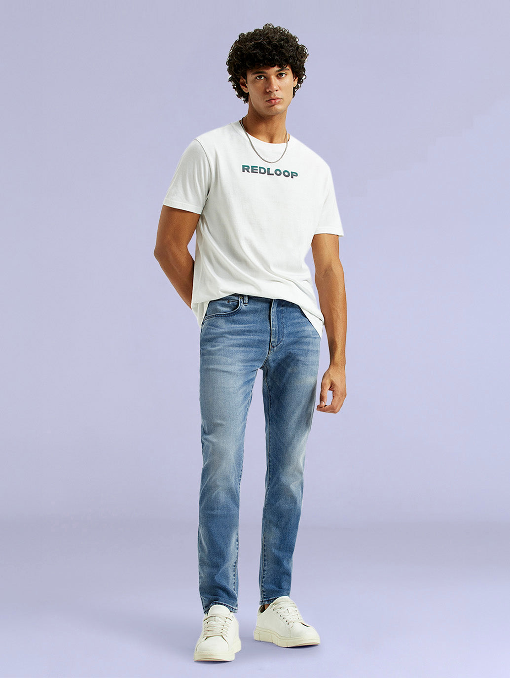 Men's Redloop 512 Indigo Slim Tapered Fit Mid Rise Jeans