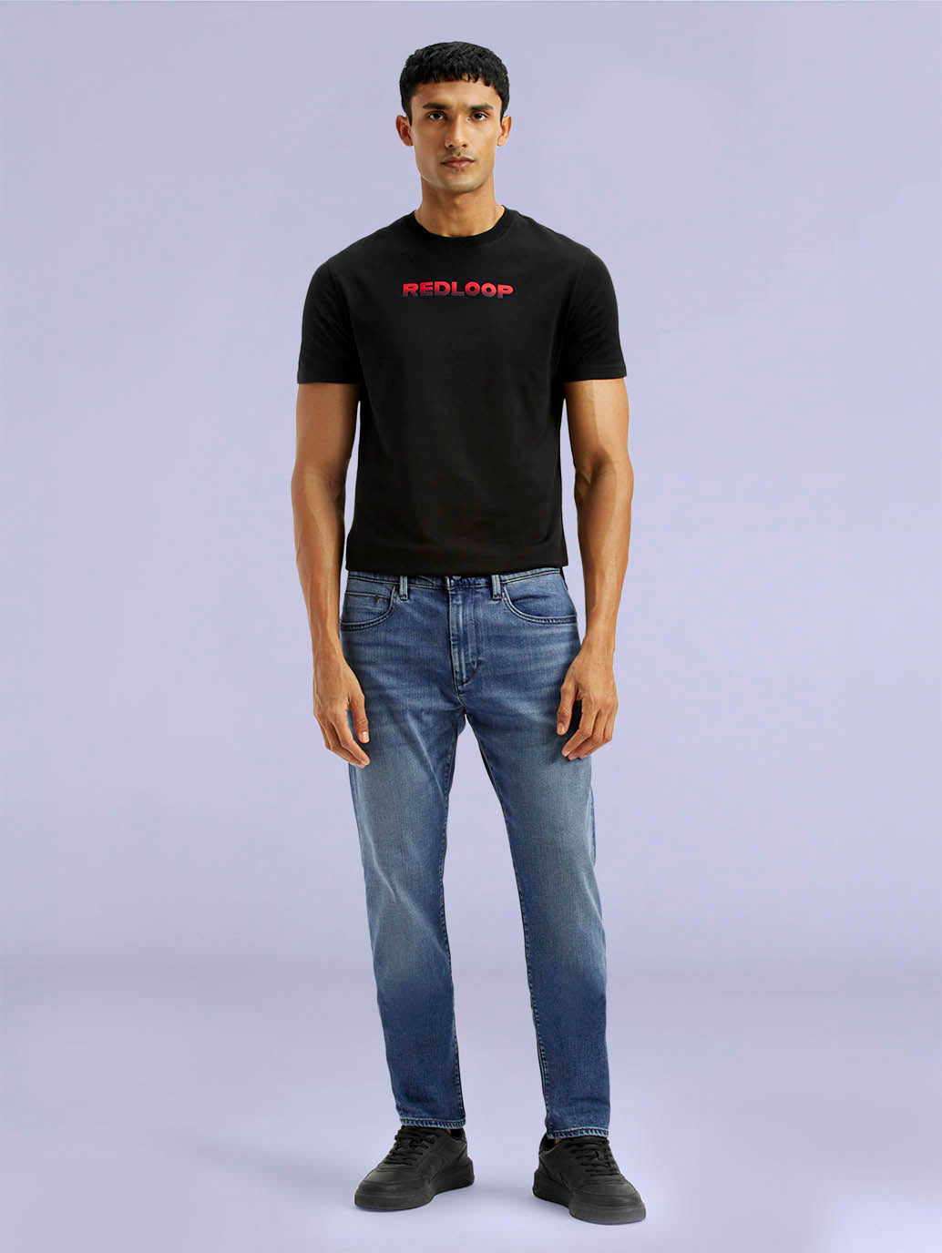Men's Redloop 512 Dark Indigo Slim Tapered Fit Mid Rise Jeans - 06bd20c8-35c4-4832-aed3-e76076423086 View