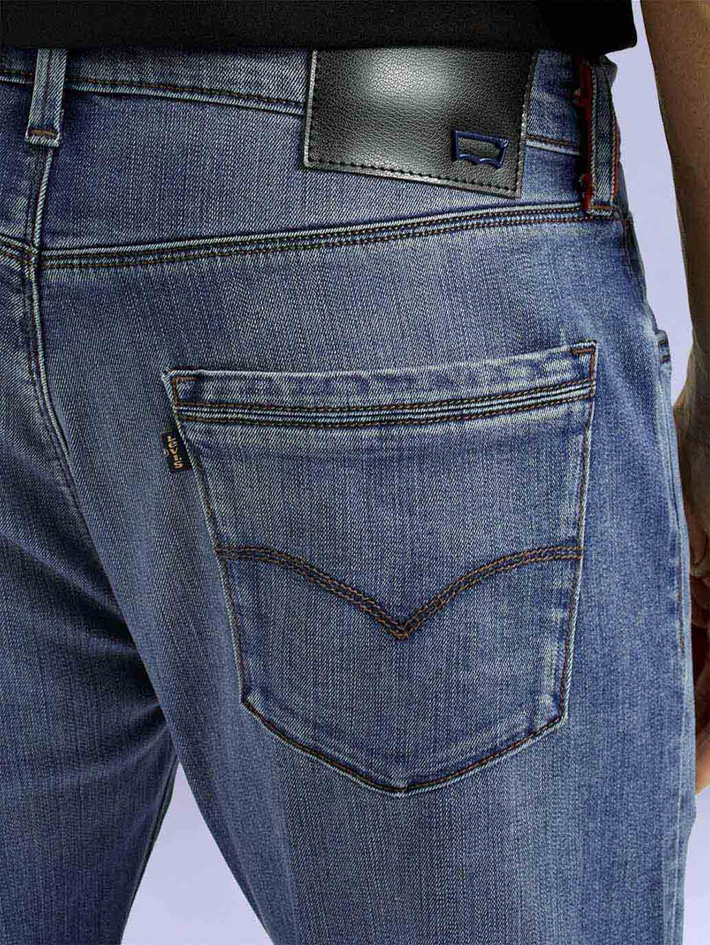 Men's Redloop 512 Dark Indigo Slim Tapered Fit Mid Rise Jeans - 2dbc97b9-0577-49f7-a6fa-4aed36564cfc View
