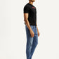 Men's Redloop 512 Dark Indigo Slim Tapered Fit Mid Rise Jeans - Side View