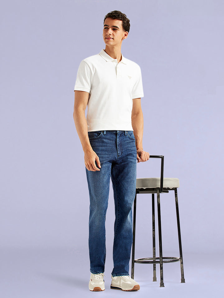 Men's Redloop 513 Slim Straight Fit Mid Rise Jeans