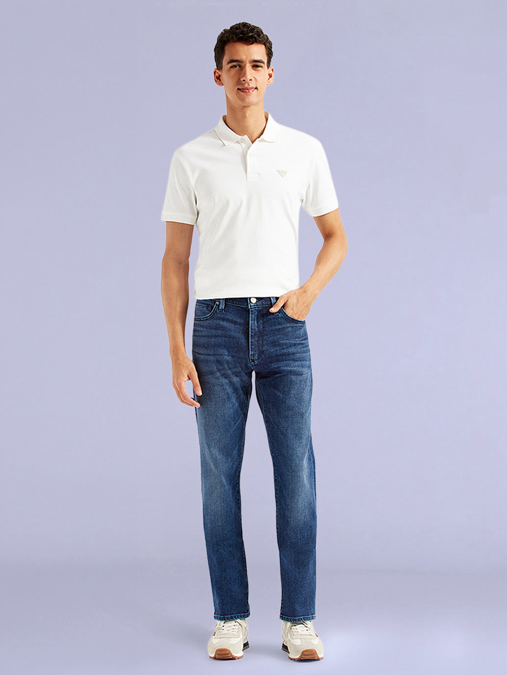 Men's Redloop 513 Slim Straight Fit Mid Rise Jeans - Front View