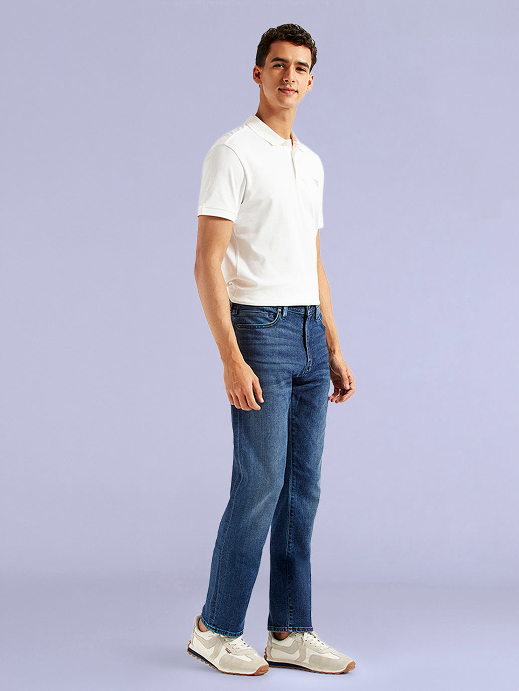 Men's Redloop 513 Slim Straight Fit Mid Rise Jeans - Side View