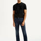 Men's Redloop 513 Dark Indigo Slim Straight Fit Mid Rise Jeans - Front View