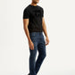 Men's Redloop 513 Dark Indigo Slim Straight Fit Mid Rise Jeans - Side View