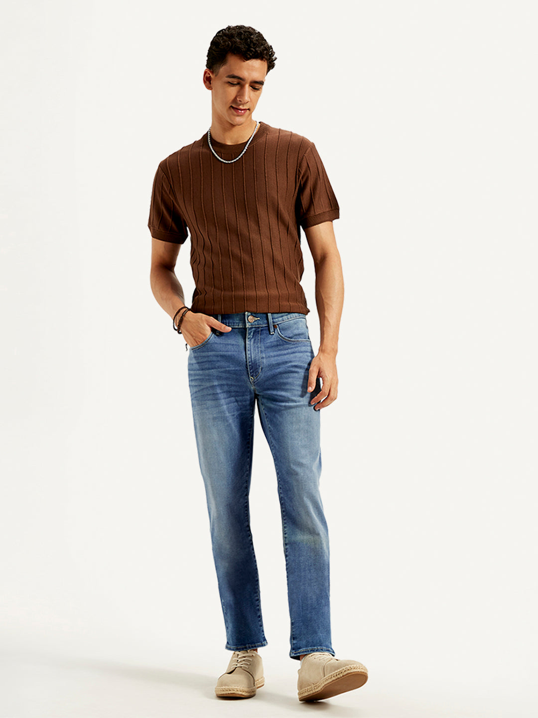 Men's Redloop 511 Blue Slim Fit Mid Rise Jeans