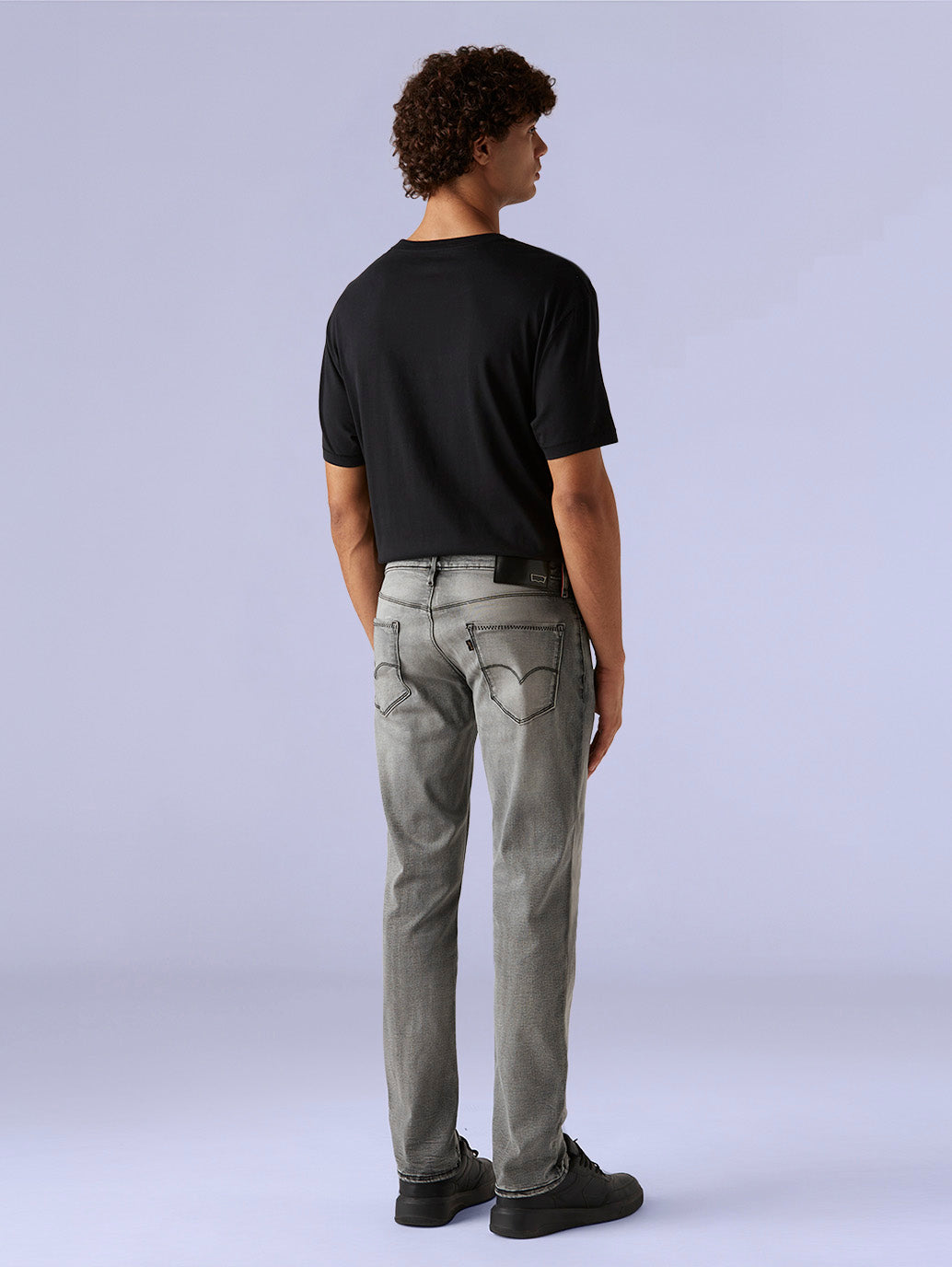 Men's Redloop 511 Grey Slim Fit Innovation Stretch Jeans - Back View