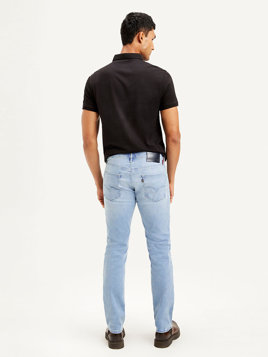 Men's Redloop 511 Light Blue Slim Fit Mid Rise Jeans - Back View