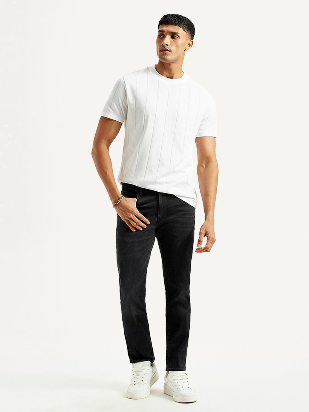 Men's Redloop 511 Charcoal Grey Slim Fit Mid Rise Jeans