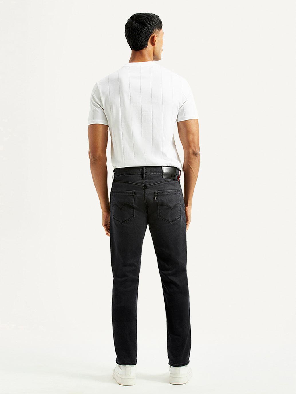 Men's Redloop 511 Charcoal Grey Slim Fit Mid Rise Jeans - Back View