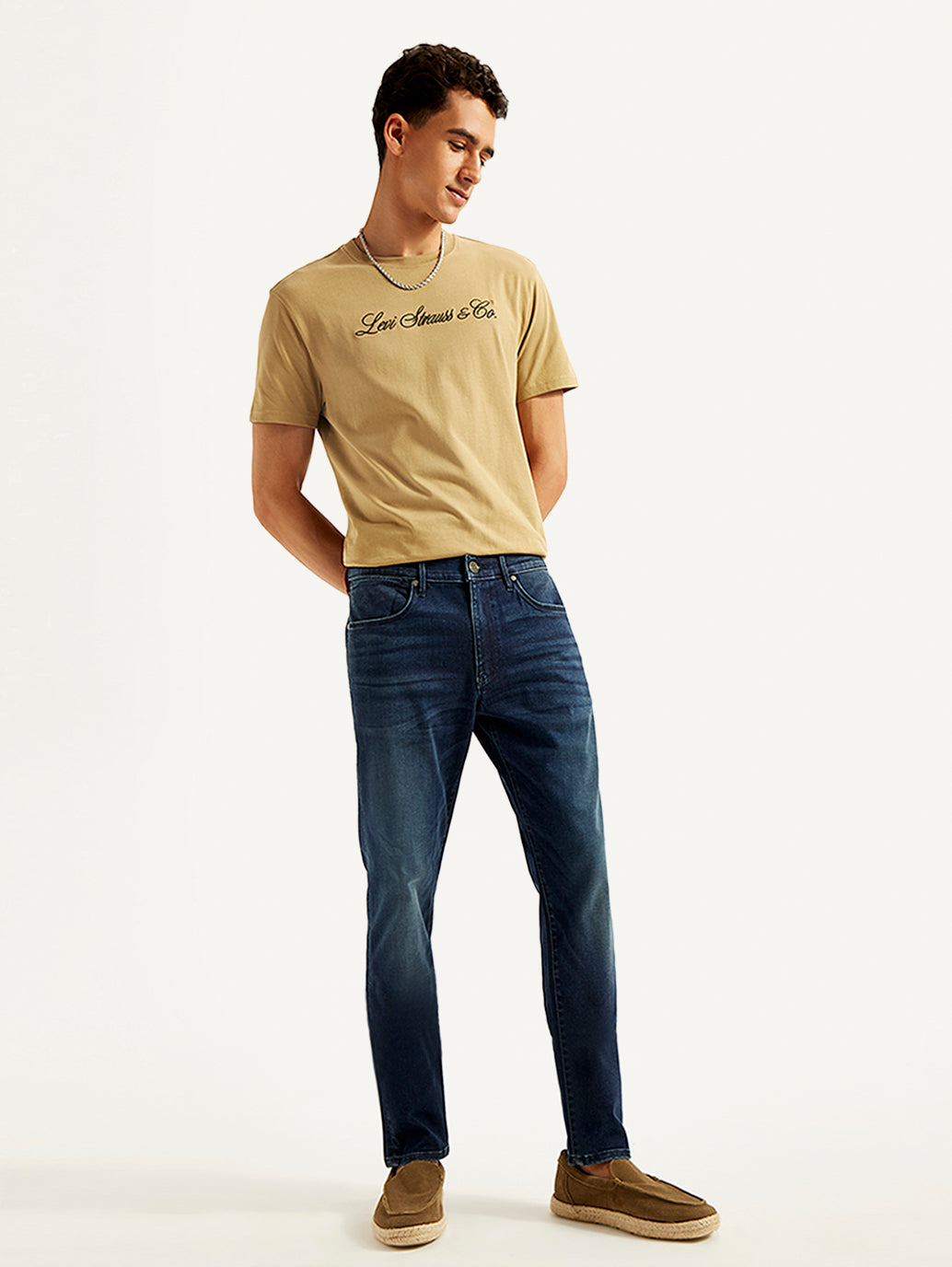 Men's Redloop 512 Dark Blue Slim Tapered Fit Mid Rise Jeans