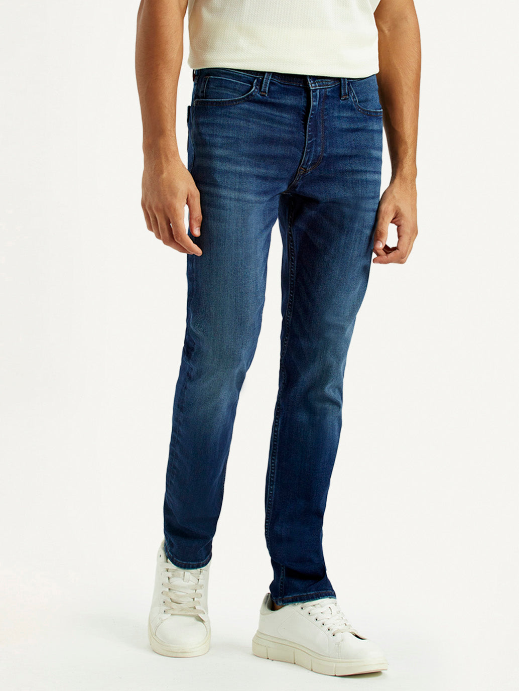 Men's Redloop 511 Indigo Slim Fit Mid Rise Jeans - Front View
