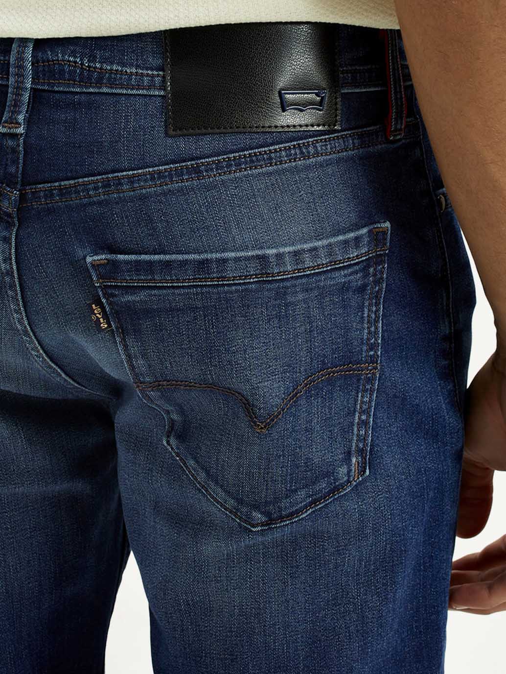 Men's Redloop 511 Indigo Slim Fit Mid Rise Jeans - Detail View