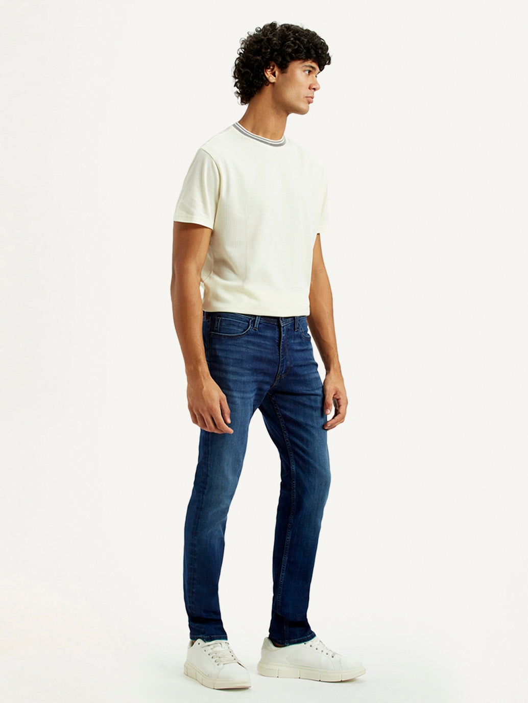 Men's Redloop 511 Indigo Slim Fit Mid Rise Jeans - Side View