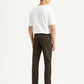 Men's Brown Tapered Fit Chinos - Back View
