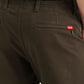 Men's Brown Tapered Fit Chinos - Detail View