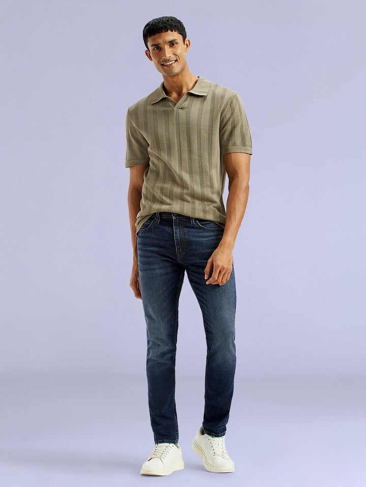 Men's Redloop 512 Dark Indigo Slim Tapered Fit Mid Rise Jeans