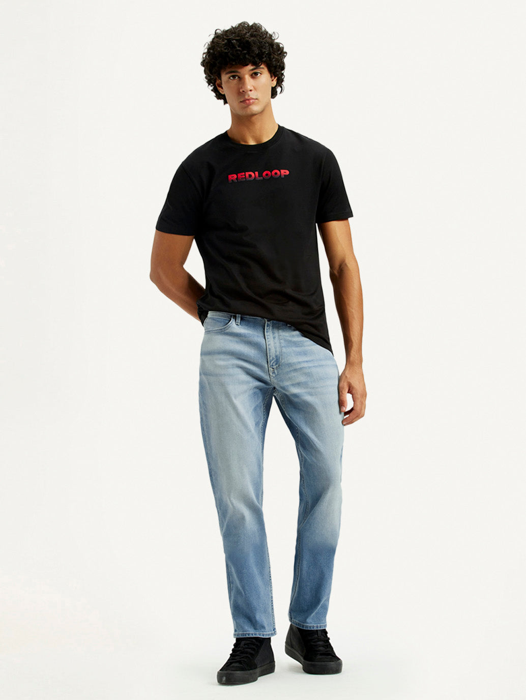 Men's Redloop 541 Light Indigo Athletic Tapered Fit Mid Rise Jeans