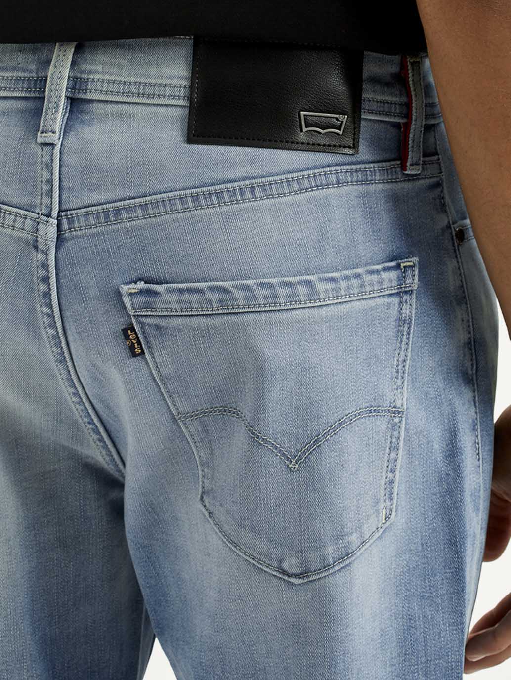 Men's Redloop 541 Light Indigo Athletic Tapered Fit Mid Rise Jeans - Detail View