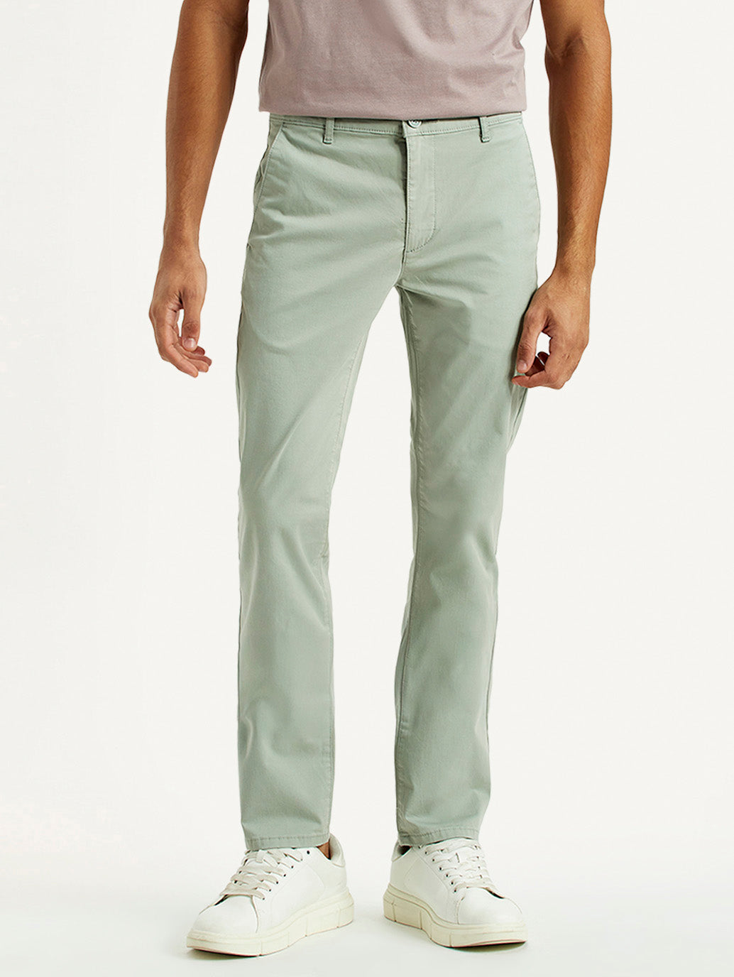 Men's 511 Green Slim Fit Mid Rise Chinos - Front View