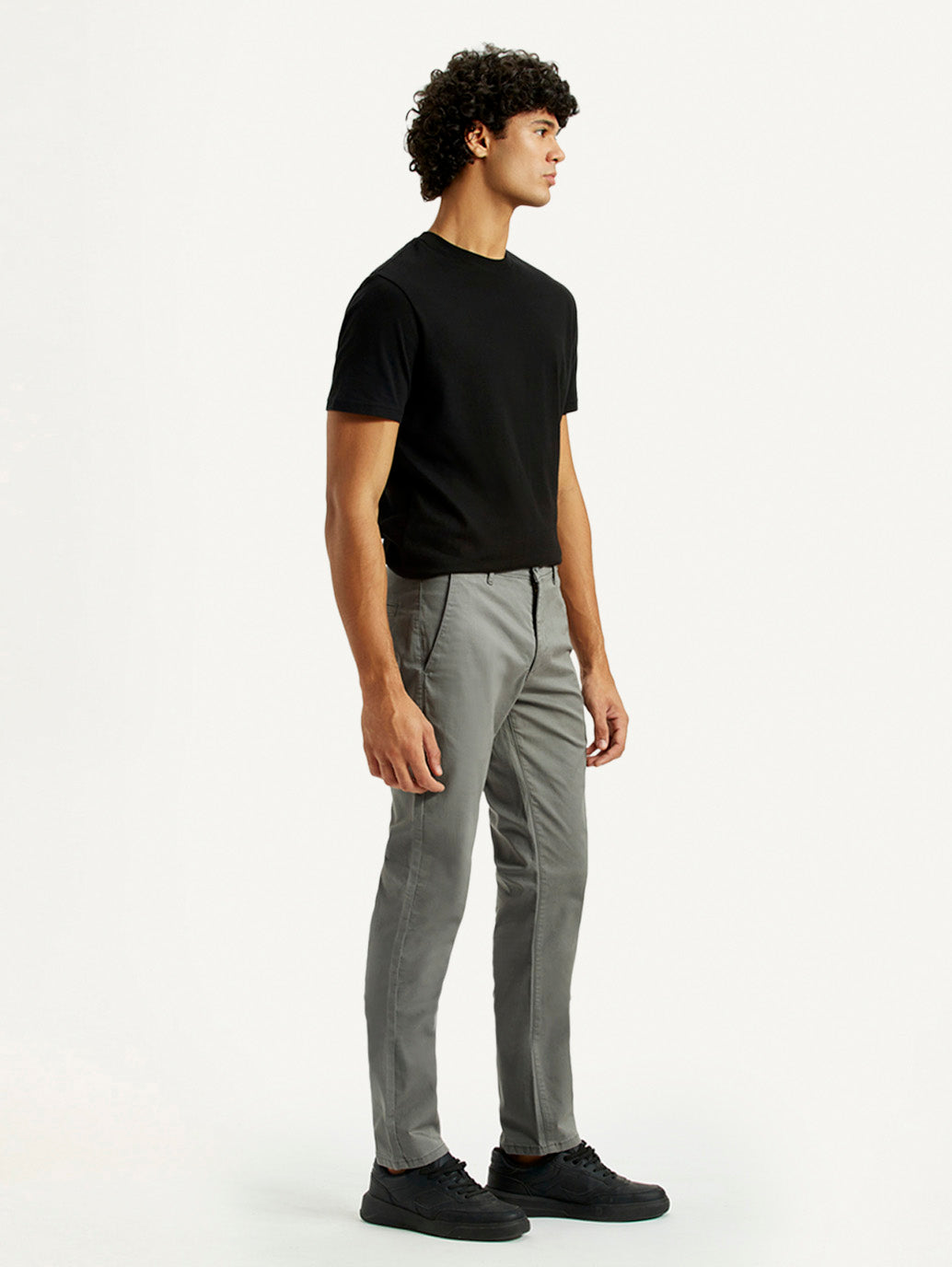 Men's 511 Grey Slim Fit Mid Rise Chinos - Side View