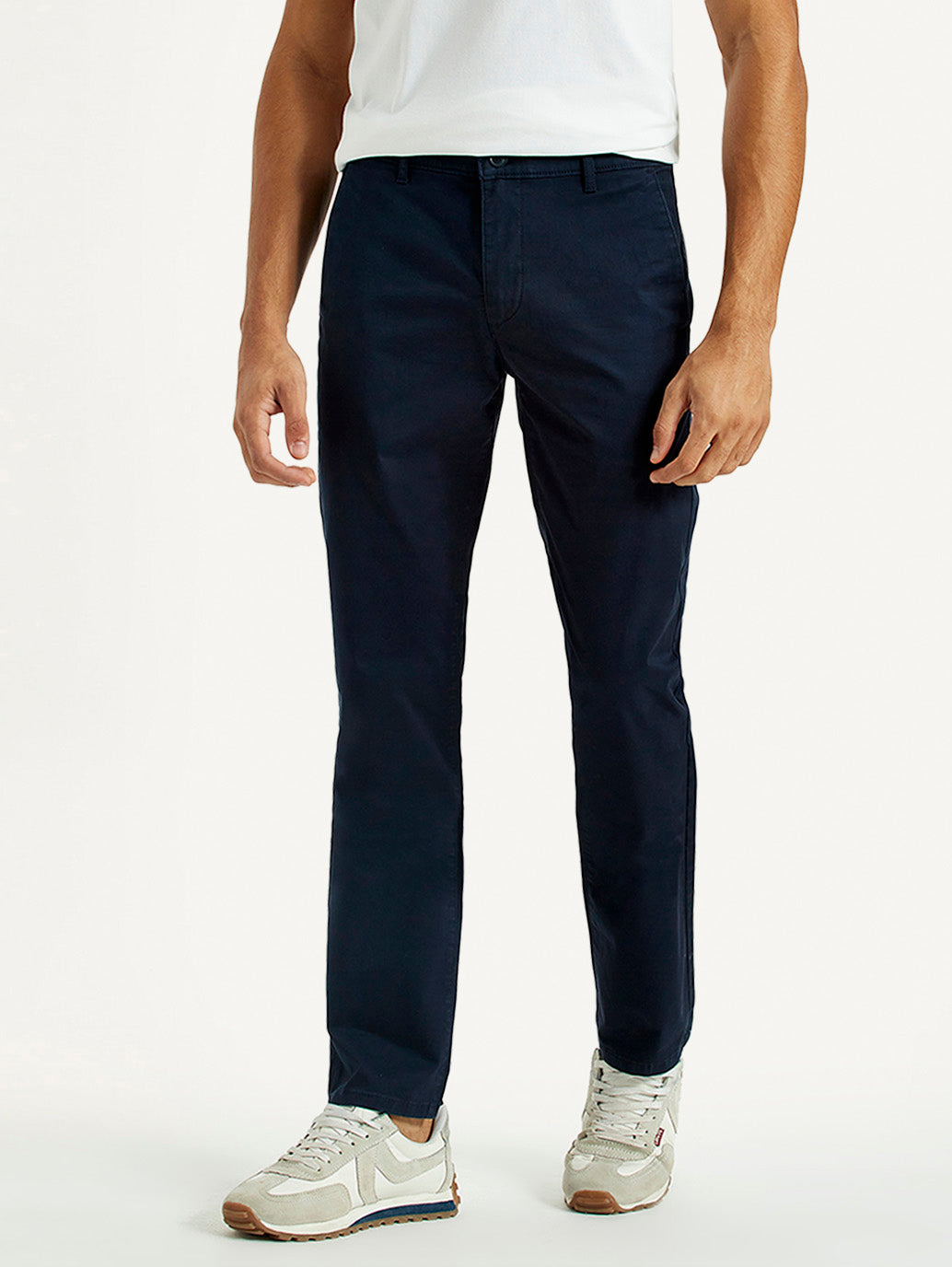 Men's 511 Dark Blue Slim Fit Mid Rise Chinos - Front View