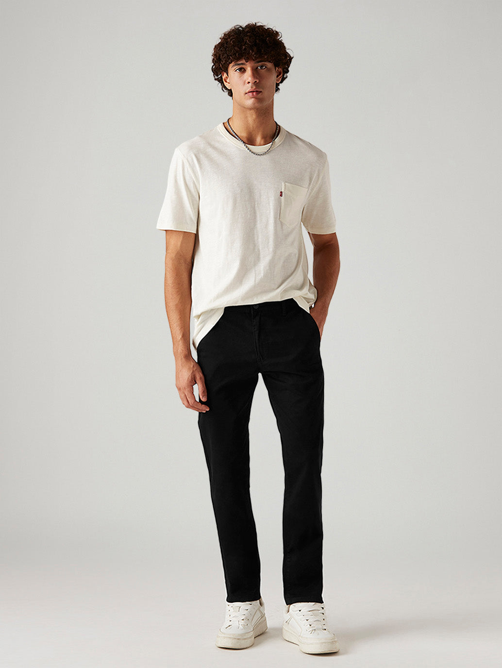 Men's 511 Black Slim Fit Mid Rise Chinos