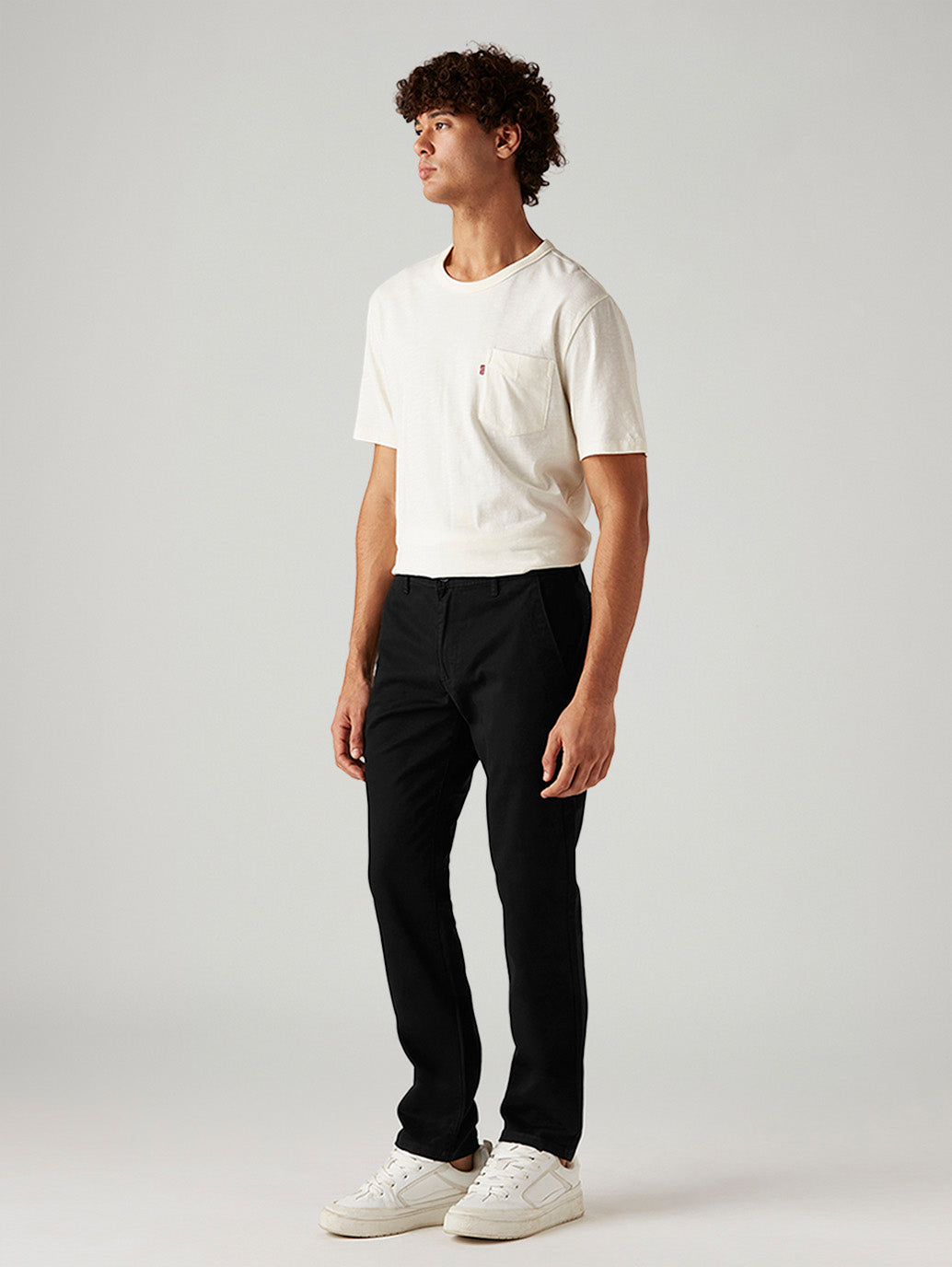 Men's 511 Black Slim Fit Mid Rise Chinos - Side View