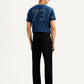 Men's Black Relaxed Fit Chinos - Back View