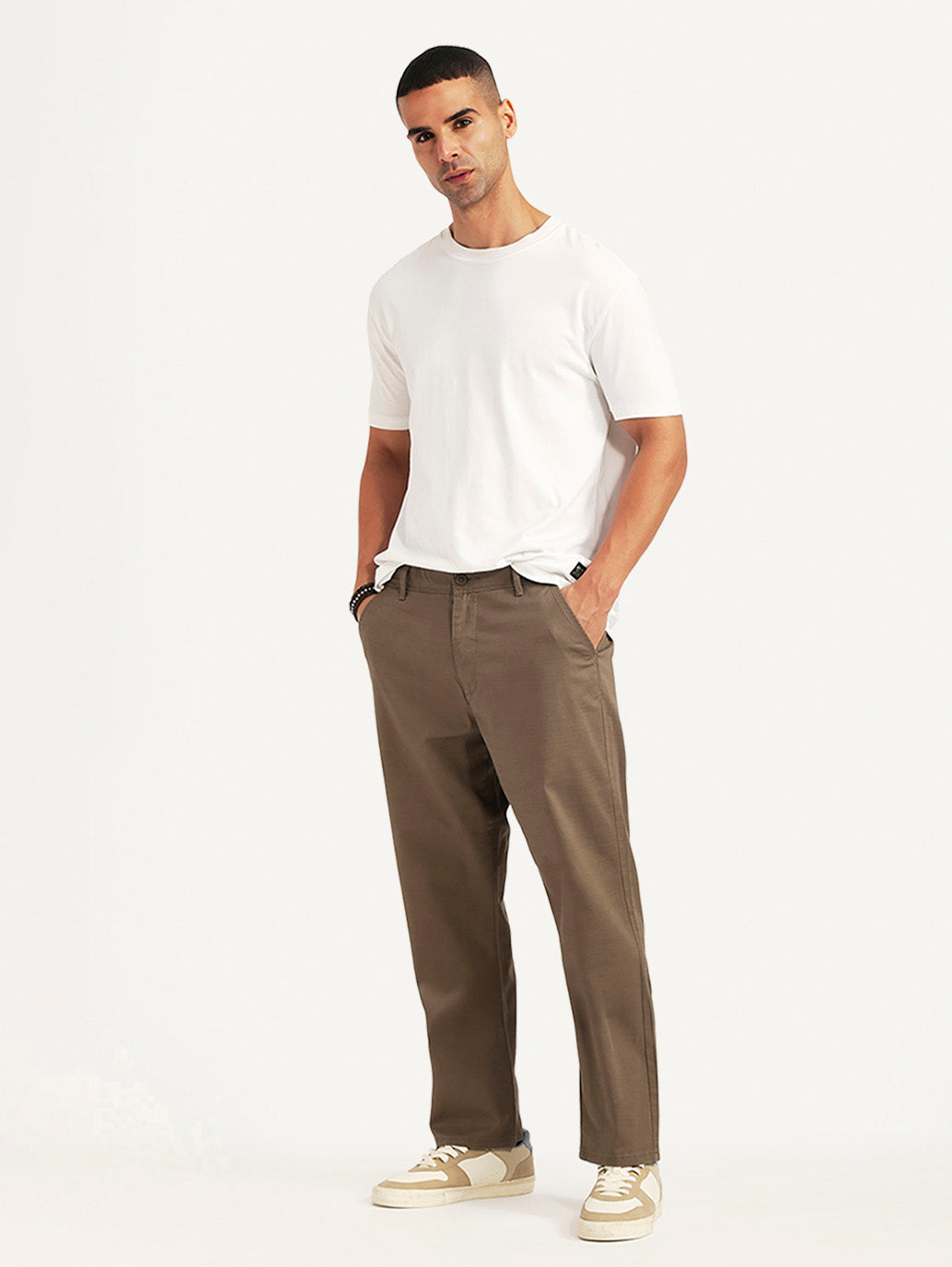 Men's Brown Authentic Relaxed Fit Chinos