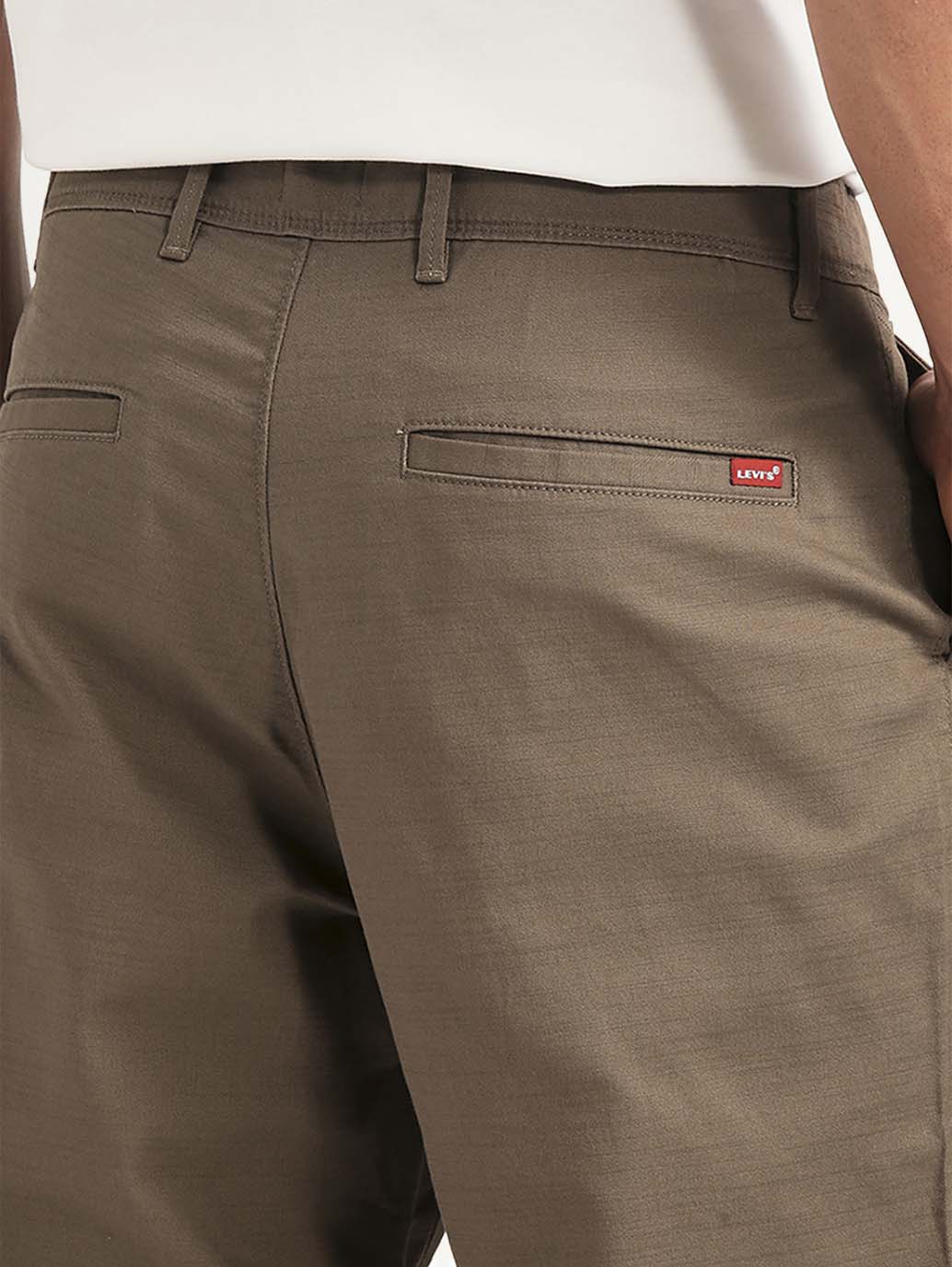 Men's Brown Authentic Relaxed Fit Chinos - Detail View