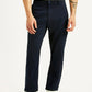 Men's Navy Relaxed Straight Fit Chinos - Front View
