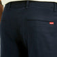 Men's Navy Relaxed Straight Fit Chinos - Detail View