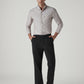 Men's Black Authentic Relaxed Straight Fit Mid Rise Chinos - Front View