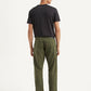 Men's Redloop 541 Olive Athletic Tapered Fit Mid Rise Selvedge Trousers - Back View