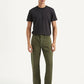 Men's Redloop 541 Olive Athletic Tapered Fit Mid Rise Selvedge Trousers - Front View