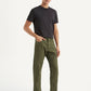 Men's Redloop 541 Olive Athletic Tapered Fit Mid Rise Selvedge Trousers - Side View