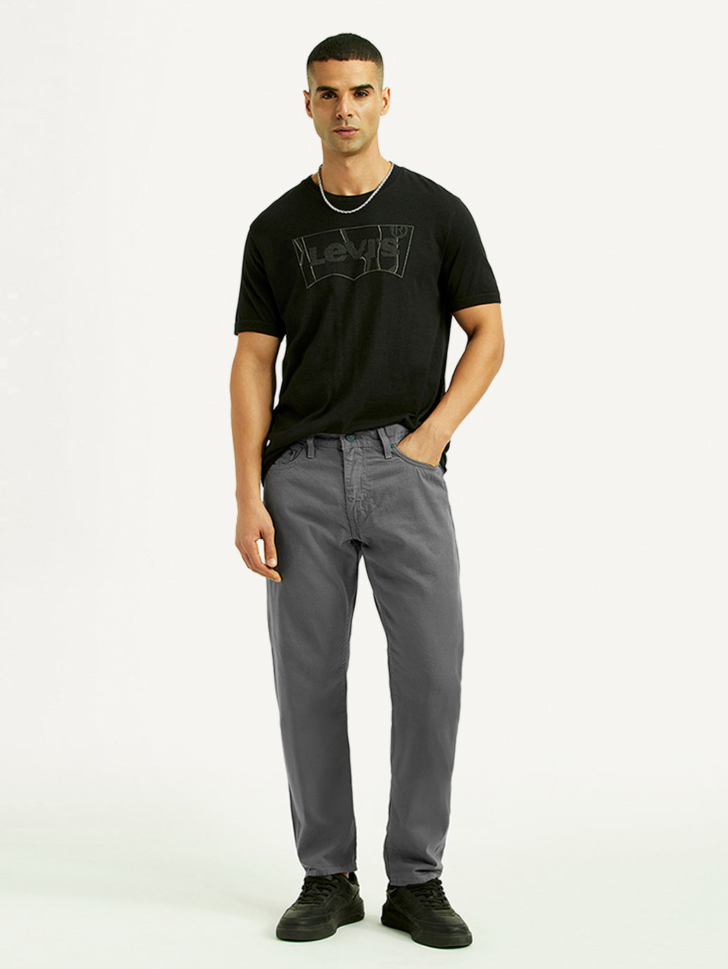 Men's 541 Grey Athletic Tapered Fit Mid Rise Jeans