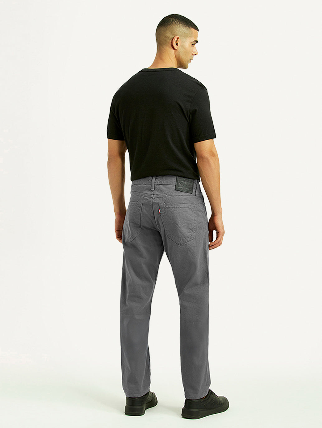 Men's 541 Grey Athletic Tapered Fit Mid Rise Jeans - Back View