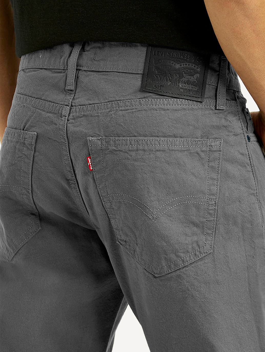 Men's 541 Grey Athletic Tapered Fit Mid Rise Jeans - Detail View