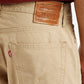 Men's 541 Beige Athletic Tapered Fit Mid Rise Selvedge Jeans - Detail View