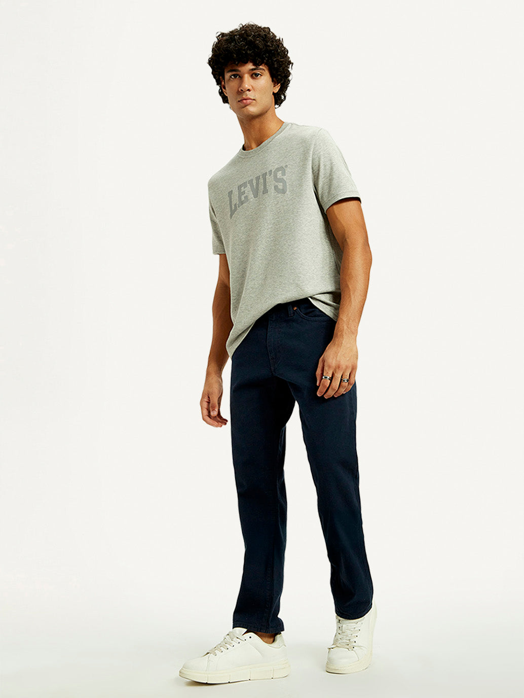 Men's Redloop 541 Blue Athletic Tapered Fit Mid Rise Selvedge Jeans - Elevated View