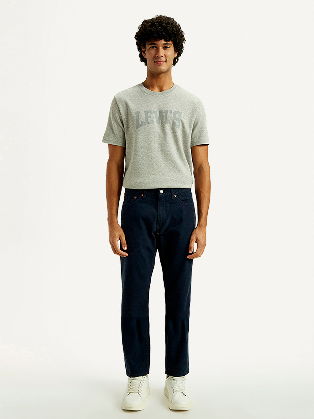 Men's Redloop 541 Blue Athletic Tapered Fit Mid Rise Selvedge Jeans - Front View