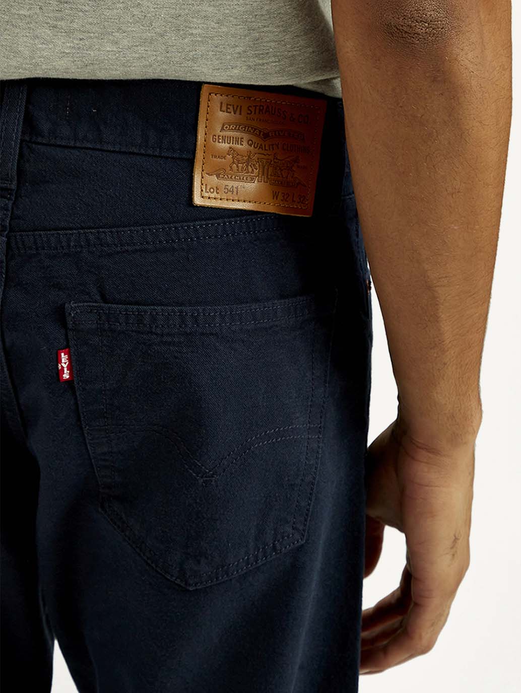 Men's Redloop 541 Blue Athletic Tapered Fit Mid Rise Selvedge Jeans - Detail View