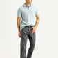 Men's 541 Grey Athletic Tapered Fit Selvedge Mid Rise Trousers - Styleshot View
