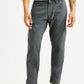 Men's 541 Grey Athletic Tapered Fit Selvedge Mid Rise Trousers - Front View