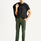 Men's Olive Green Slim Fit Corduroy Trousers - Styleshot View