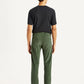 Men's Olive Green Slim Fit Corduroy Trousers - Back View