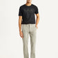 Men's Light Grey Slim Fit Tapered Corduroy Trousers - Front View